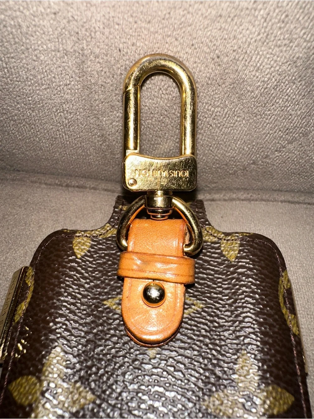 Louis Vuitton Monogram Canvas Clip Bag Charm/ Pouch